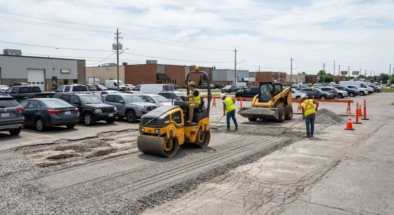 Parking Lot Leveling in Roswell, GA